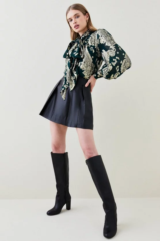 Cheap 🔔 Karen Millen Paisley Metallic Tie Neck Blouse 😍 2 Cheap 🔔 Karen Millen Paisley Metallic Tie Neck Blouse 😍 - Image 2