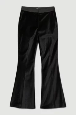 Budget 💯 Karen Millen Velvet Waistband Detail Tailored Kickflare Trouser 😀 -Workwear Shop bkk07516 black xl 3