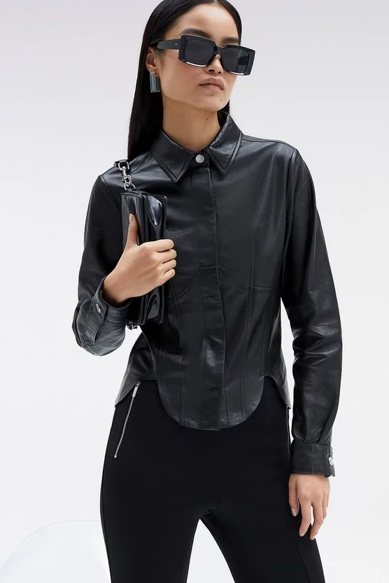 Brand new ๐ฅ Karen Millen Leather Corset ๐ Shirt โค๏ธ 1 Brand new ๐ฅ Karen Millen Leather Corset ๐ Shirt โค๏ธ