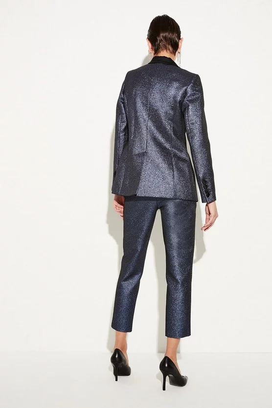Best deal ๐ Karen Millen Metallic Jacquard Waistband Detail Slim Leg Trouser ๐ 5 Best deal ๐ Karen Millen Metallic Jacquard Waistband Detail Slim Leg Trouser ๐ - Image 5
