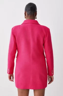Best Sale 🌟 Karen Millen Plus Size Boucle Double Breasted Long Sleeve Blazer Mini 👗 Dress 😀 -Workwear Shop bkk07785 pink xl 2