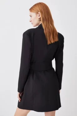 Deals ⭐ Karen Millen Stretch Cady Tie Belt Blazer Mini 👗 Dress 👏 8 Deals ⭐ Karen Millen Stretch Cady Tie Belt Blazer Mini 👗 Dress 👏 -Workwear Shop bkk07902 black xl 2