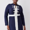 Buy 🎁 Karen Millen Plus Size Military Trim A-line Bandage Knit Mini 👗 Dress 🧨