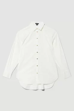Budget 🎉 Karen Millen Cotton Button Down 👕 Shirt ✨ -Workwear Shop bkk08247 white xl 3