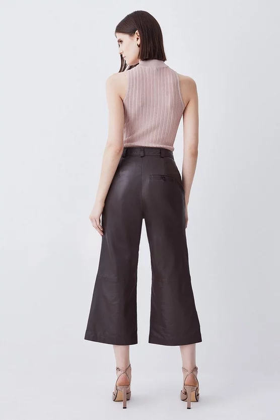 Brand new 😀 Karen Millen Leather Wide Leg Culotte 😀 3 Brand new 😀 Karen Millen Leather Wide Leg Culotte 😀 - Image 3