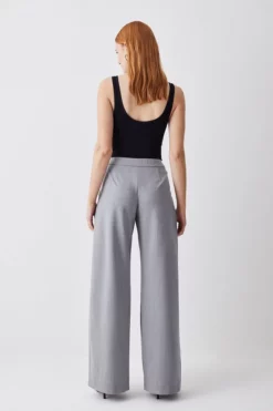 Coupon ⌛ Karen Millen Tailored Wide Leg Trouser 😀 -Workwear Shop bkk08668 grey20marl xl 2