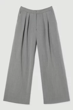 Coupon ⌛ Karen Millen Tailored Wide Leg Trouser 😀 -Workwear Shop bkk08668 grey20marl xl 3