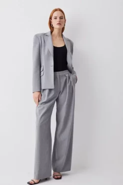 Coupon ⌛ Karen Millen Tailored Wide Leg Trouser 😀 -Workwear Shop bkk08668 grey20marl xl 4