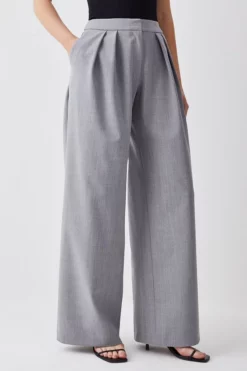 Coupon ⌛ Karen Millen Tailored Wide Leg Trouser 😀 -Workwear Shop bkk08668 grey20marl xl 5