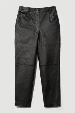 Promo ✔️ Karen Millen Lydia Millen Leather Slim Leg Trousers 😀 -Workwear Shop bkk08970 black xl 4