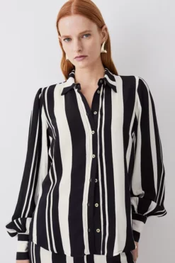 Best reviews of 🛒 Karen Millen Mixed Stripe Woven 👚 Shirt 👍