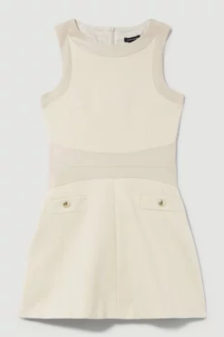 Best reviews of 🎉 Karen Millen Tall Ponte & Faux Leather A Line Flippy Mini 👗 Dress 😍 -Workwear Shop bkk09267 light20beige xl 3