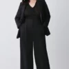 Best deal 🌟 Karen Millen Plus Size Compact Stretch High Waist Wide Leg Trouser 🤩