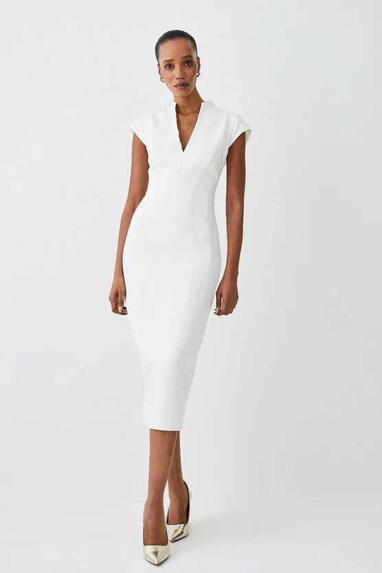 Cheapest ๐งจ Karen Millen Structured Crepe Contour Seamed Midaxi ๐ Dress ๐งจ 2 Cheapest ๐งจ Karen Millen Structured Crepe Contour Seamed Midaxi ๐ Dress ๐งจ - Image 2