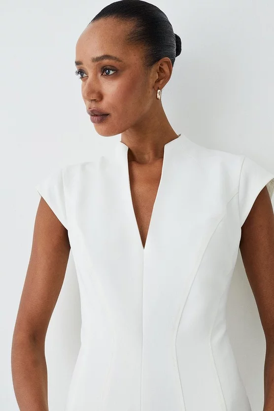 Cheapest ๐งจ Karen Millen Structured Crepe Contour Seamed Midaxi ๐ Dress ๐งจ 3 Cheapest ๐งจ Karen Millen Structured Crepe Contour Seamed Midaxi ๐ Dress ๐งจ - Image 3