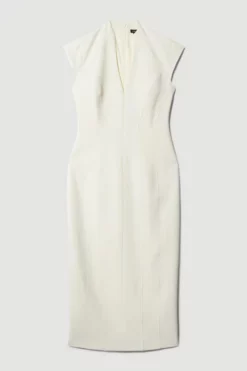 Cheapest ๐งจ Karen Millen Structured Crepe Contour Seamed Midaxi ๐ Dress ๐งจ 11 Cheapest ๐งจ Karen Millen Structured Crepe Contour Seamed Midaxi ๐ Dress ๐งจ -Workwear Shop bkk09300 ivory xl 4