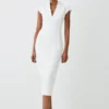 Cheapest 🎉 Karen Millen Petite Structured Crepe Forever Midi 👗 Dress ✔️