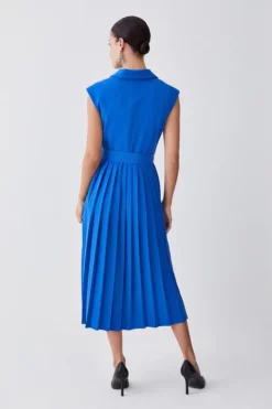 New 💯 Karen Millen Petite Military Pleat Short Sleeve Midi 👗 Dress 😍 8 New 💯 Karen Millen Petite Military Pleat Short Sleeve Midi 👗 Dress 😍 -Workwear Shop bkk09401 cobalt xl 2