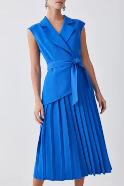 New 💯 Karen Millen Petite Military Pleat Short Sleeve Midi 👗 Dress 😍 10 New 💯 Karen Millen Petite Military Pleat Short Sleeve Midi 👗 Dress 😍 -Workwear Shop bkk09401 cobalt xl 4