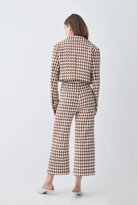 Budget 🎉 Karen Millen Check Tweed High Waist Cropped Wide Leg Trousers ✨ 3 Budget 🎉 Karen Millen Check Tweed High Waist Cropped Wide Leg Trousers ✨ - Image 3