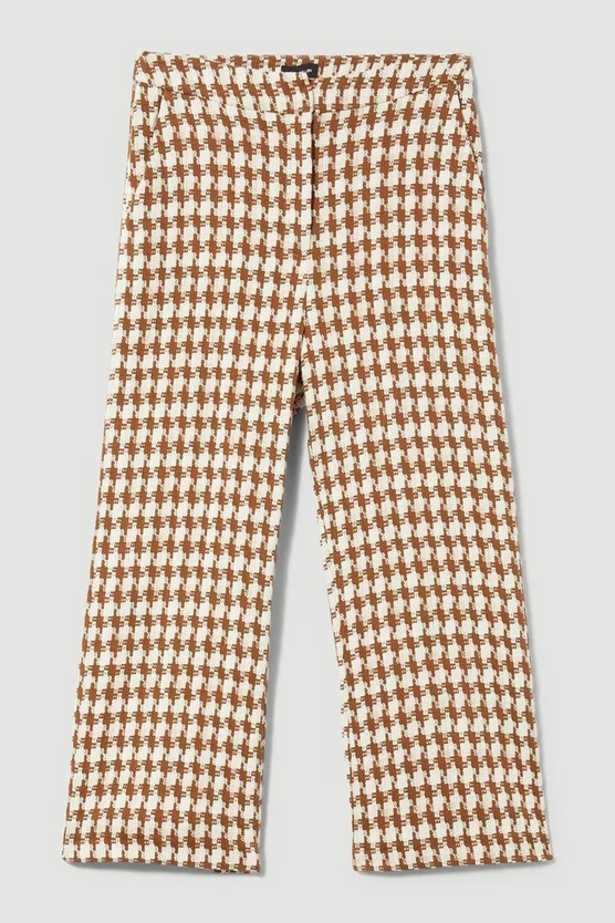 Budget 🎉 Karen Millen Check Tweed High Waist Cropped Wide Leg Trousers ✨ 4 Budget 🎉 Karen Millen Check Tweed High Waist Cropped Wide Leg Trousers ✨ - Image 4
