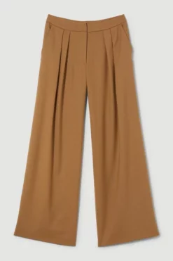 Cheapest 🎉 Karen Millen Premium Wool Flannel Pleat Detail Trouser 😀
