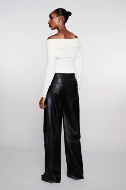 Coupon ๐คฉ Karen Millen Petite Leather Clean Wide Leg Trousers ๐ 9 Coupon ๐คฉ Karen Millen Petite Leather Clean Wide Leg Trousers ๐ -Workwear Shop bkk10216 black xl 2