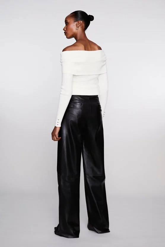 Coupon ๐คฉ Karen Millen Petite Leather Clean Wide Leg Trousers ๐ 3 Coupon ๐คฉ Karen Millen Petite Leather Clean Wide Leg Trousers ๐ - Image 3