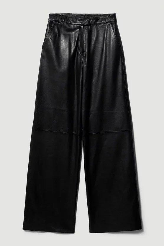 Coupon ๐คฉ Karen Millen Petite Leather Clean Wide Leg Trousers ๐ 4 Coupon ๐คฉ Karen Millen Petite Leather Clean Wide Leg Trousers ๐ - Image 4