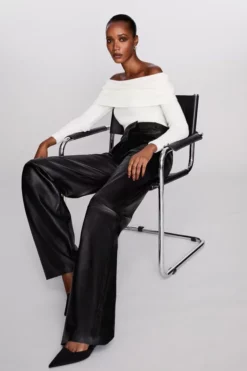 Coupon ๐คฉ Karen Millen Petite Leather Clean Wide Leg Trousers ๐ 11 Coupon ๐คฉ Karen Millen Petite Leather Clean Wide Leg Trousers ๐ -Workwear Shop bkk10216 black xl 4