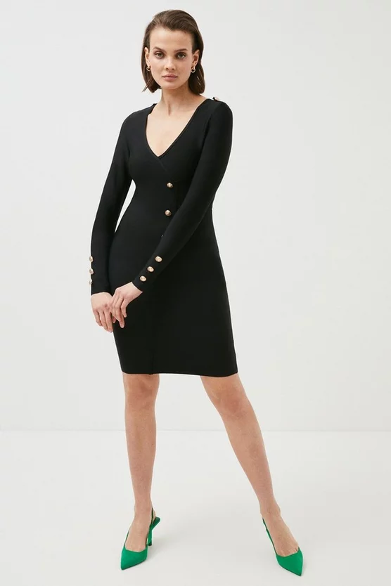 Best reviews of ๐ Karen Millen Bandage Knit Military Trim Wrap Front ๐ Dress ๐ 5 Best reviews of ๐ Karen Millen Bandage Knit Military Trim Wrap Front ๐ Dress ๐ - Image 5