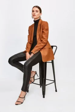 Flash Sale ⭐ Karen Millen Leather and Ponte Legging 🎉 -Workwear Shop womens black leather and ponte legging