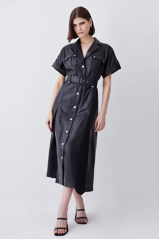 Best deal ๐ Karen Millen Leather Belted Button Detail ๐ Shirt Midi ๐ Dress ๐ 7 Best deal ๐ Karen Millen Leather Belted Button Detail ๐ Shirt Midi ๐ Dress ๐ - Image 7