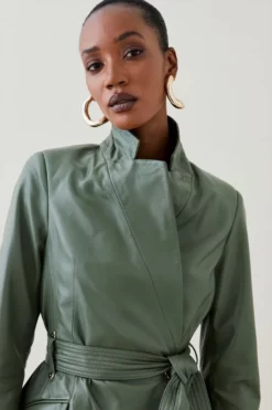 New โ Karen Millen Leather Investment Notch Neck Short ๐งฅ Coat ๐คฉ 17 New โ Karen Millen Leather Investment Notch Neck Short ๐งฅ Coat ๐คฉ -Workwear Shop womens black leather investment notch neck short coat 2