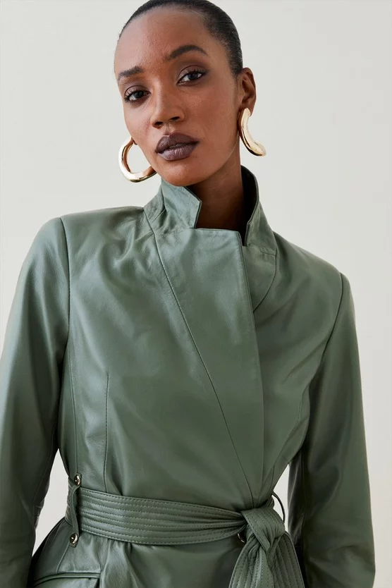 New โ Karen Millen Leather Investment Notch Neck Short ๐งฅ Coat ๐คฉ 8 New โ Karen Millen Leather Investment Notch Neck Short ๐งฅ Coat ๐คฉ - Image 8