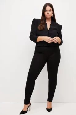 Best Sale 🧨 Karen Millen Plus Size Structure Crepe Tailored Jacket ⭐ -Workwear Shop womens black plus size structure crepe tailored jacket