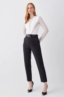 Brand new 👏 Karen Millen Tailored Slim Leg Trouser 🥰 -Workwear Shop womens black tailored slim leg trouser