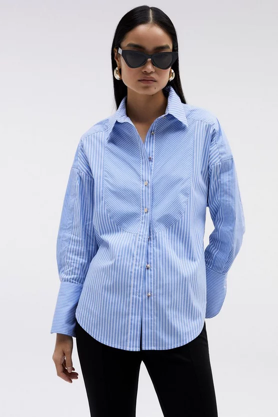 Discount ๐ Karen Millen Cotton Stripe Oversized Woven ๐ Shirt ๐ 8 Discount ๐ Karen Millen Cotton Stripe Oversized Woven ๐ Shirt ๐ - Image 8