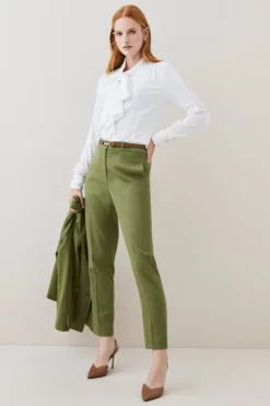 Best Sale ✔️ Karen Millen Relaxed Tailored Belted Slim Leg Trouser 💯 14 Best Sale ✔️ Karen Millen Relaxed Tailored Belted Slim Leg Trouser 💯 -Workwear Shop womens blush relaxed tailored belted slim leg trouser 1