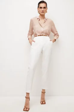 Best Sale ✔️ Karen Millen Relaxed Tailored Belted Slim Leg Trouser 💯 13 Best Sale ✔️ Karen Millen Relaxed Tailored Belted Slim Leg Trouser 💯 -Workwear Shop womens blush relaxed tailored belted slim leg trouser