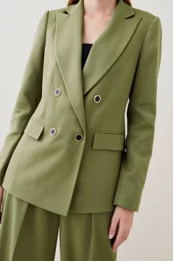 Best reviews of ❤️ Karen Millen Relaxed Tailored Double Breasted Jacket 💯 -Workwear Shop womens blush relaxed tailored double breasted jacket 1