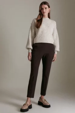 Deals 🧨 Karen Millen Flexi Fit Bi Stretch Slim Trousers 🔔 -Workwear Shop womens camel flexi fit bi stretch slim trousers 1