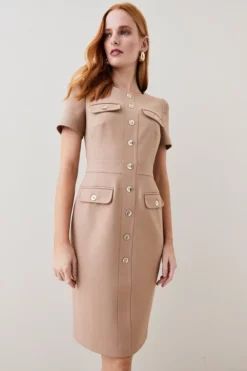 Best deal 🎉 Karen Millen Utility Midi 👗 Dress 🤩 -Workwear Shop womens camel utility midi dress
