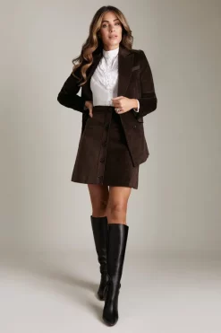 Discount 🤩 Karen Millen Lydia Millen Corduroy A-line Mini 👗 Skirt 👍 -Workwear Shop womens chocolate lydia millen corduroy a line mini skirt