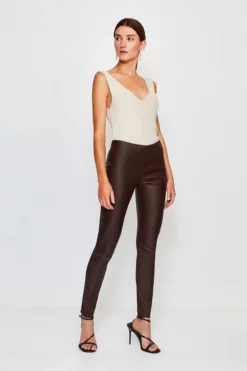 Best Pirce ⌛ Karen Millen Lydia Millen Stretch Leather Legging 🧨 -Workwear Shop womens fig lydia millen stretch leather legging