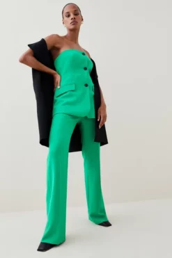 Flash Sale ⭐ Karen Millen Compact Stretch Button Bodice Jumpsuit ⌛ 15 Flash Sale ⭐ Karen Millen Compact Stretch Button Bodice Jumpsuit ⌛ -Workwear Shop womens ivory compact stretch button bodice jumpsuit 2