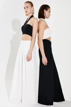 Discount 🔥 Karen Millen Limited Edition Oversized Wide Leg Trousers ⭐ -Workwear Shop womens ivory limited edition oversized wide leg trousers