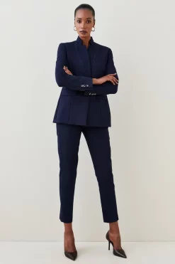 Best deal 🧨 Karen Millen Compact Bi Stretch Slim Leg Trouser ❤️ 9 Best deal 🧨 Karen Millen Compact Bi Stretch Slim Leg Trouser ❤️ -Workwear Shop womens navy compact bi stretch slim leg trouser