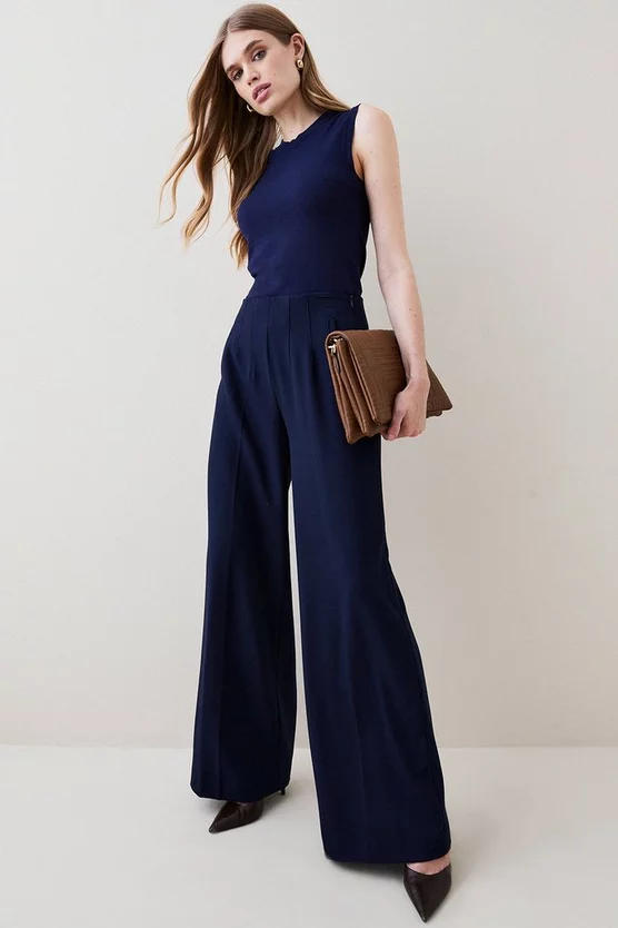New 🧨 Karen Millen Essential Mid Rise Wide Leg Darted Trouser 🥰 6 New 🧨 Karen Millen Essential Mid Rise Wide Leg Darted Trouser 🥰 - Image 6