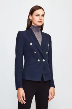 Cheapest โ Karen Millen Tailored Button Military Blazer ๐คฉ 14 Cheapest โ Karen Millen Tailored Button Military Blazer ๐คฉ -Workwear Shop womens navy tailored button military blazer 1